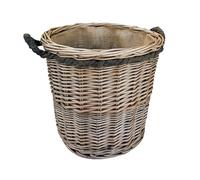 Arthur Cameron - Panier à linge rond en osier doublé avec poignées en corde, parfait comme pot de fleurs pour la décoration du salon et le rangement de jouets pour enfants (petit)