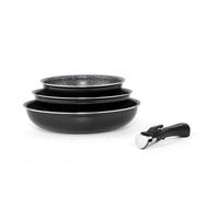 Arthur Martin Set de 3 poêles amovibles AM130 – 20/24/28 cm Noir – Tous feux dont induction