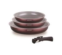 Arthur Martin AM8866 - Lot de 3 poêles 20/24/28 cm - Violet