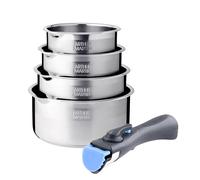 Arthur Martin - Batterie de cuisine inox 5 pcs - AM7457 AVEC MANCHE AMOVIBLE