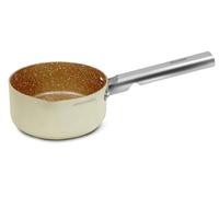ARTHUR MARTIN, Casserole 18 cm Grand Chef, Aluminium forgé, revêtement anti adhérent, poignées et anses en acier rivet, Tous feux dont induction, Compatible Lave Vaisselle, Crème