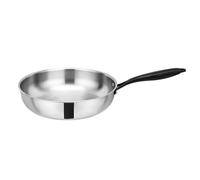 ARTHUR MARTIN - Wok 28 cm - Acier Inoxydable TRIPLY - Diffusion de Chaleur Optimale - Fond Avéolé Innovant - Système de Dosage d'Huile - Poignée Ergonomique PVD Noir