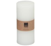 Arti Casa Bougie pilier rustique blanche - Ø7 x H16 cm - Paraffine - Forme cylindrique - Non parfumée - Durée de combustion d'environ 65 heures - Idéale comme décoration pour le salon et la table à