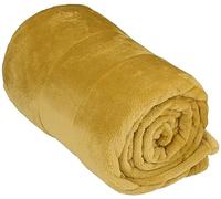 Arti Casa Couverture Polaire 150 x 200 CM - Plaid Polaire - Couverture Lit - Parfait Aussi comme Décoration d'Intérieur - Plaid Canape pour 1 Personne - Jaune Moutarde - Polaire/Polyester