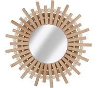 Arti Casa Miroir Mural - Miroir Rond Mural - Soleil - Décoration - 30cm - Bois