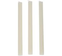 Arti Casa Ribble Lot de 3 bougies blanches - Design rainuré - Forme cylindrique - Cire de paraffine - Non parfumée - Pour décoration de table - 20 x 20 x 250 mm - Blanc crème