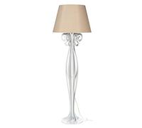 ARTI E MESTIERI lampadaire CIRCEO (Marbre blanc, diffuseur sable - Métal et tissu)