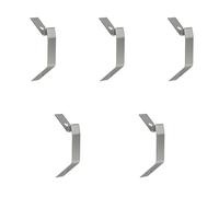 Arti Teq - Lot de 5 crochets à ressort coulissant compatible tige 3 mm - Crochet tige décoration murale - Argent