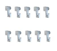 Arti Teq Mini Crochet 4 kg - Lot de 10 - Crochet Réglable Aluminium pour Fil de suspension perlon 2mm - Pour cimaises de tableau