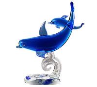Artibetter 1 Pc Dauphin De Verre Figurines Miniatures en Verre Sculpture De La Vie Marine Cadeaux De Dauphins pour Femmes Figurine Feng Shui De Bureau Un Verre Manquer Cristal Table à Manger
