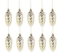 Artibetter 10 Pièces Décoration de Pommes de Pin Suspendues en Plastique | Forme de Cône de Pin, Usage Maison et Vitres, Ambiance Festive, Lot Décoratif Simple