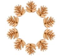 Artibetter 10 Pièces Pommes de Pin Dorées en Plastique, Décor Réaliste | Remplissage de Vase, Décor de Fête, Finition Soignée, Usage Polyvalent, Style , Forme Cône