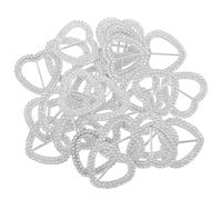 Artibetter 100 Pièces Boucle de Ceinture Cœur en Strass Pince à Foulard Décorative Plastique Argenté pour Foulards et Ceintures et Accessoires DIY pour Hommes et Garçon et Filles