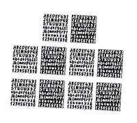 Artibetter 10feuilles Autocollants Alphabet Et Chiffres Autocollants Adhésifs De Lettres Et Numéros Auto-adhésifs Étanches Et Résistants à Huile Pour Bricolage Et Décoration