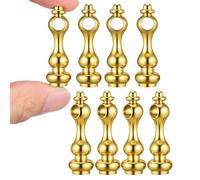 Artibetter 16 Pièces Connecteur de Garde-Corps en Fer, Embout Or 6mm pour | Design Simple à Tête Gourde Traversante, Installation Facile, pour Chariots de Service et Poteaux