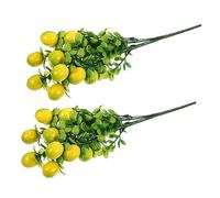 Artibetter 2 Pièces Décoration De Plantes Fruitières Plantes en Plastique Plantes Artificielles Décorations pour La Maison Jaune Branche d'arbre Fruitier Artificiel Branches De Citronnier