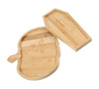 Artibetter 2 Pièces Plateau de Service en Bois Citrouille pour Halloween, Assiette de Fruits Réutilisable pour Snacks et Fêtes Formelles