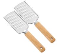 Artibetter 2 Pièces Râpe à Fromage, Râpe Multifonctionnelle en Acier Inoxydable et Bois, Manche Confortable, Résistante la Rouille, Facile à Nettoyer, Réutilisable, Couleur Couleur Aléatoire