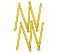 Artibetter 2 Pièces Règle Pliante 1m Double Face, Mesure Métrique et Pouce | Outil Compact, Échelle Résistante à L'usure, Usage Polyvalent, Prise Main, Jaune