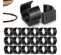 Artibetter 20pcs Embouts de Pieds de Hamac en Plastique Noir de U, Antidérapants et Adaptés aux Tubes de 38-42mm, Protection pour Camping et Patios