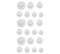 ARTIBETTER 21 Bouchons Ronds en Silicone Blanc Réutilisables pour Salière et Poivrière, Lot de 7 Tailles Compatibles, Bouchons Étanches Anti-Humidité pour Conservation d'Épices Cuisine