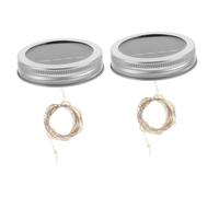 Artibetter 2pièces Guirlande Solaire Avec Couvercles De Bouteilles Lumières Décoratives Pour Jardin Et Extérieur Lumière Chaude