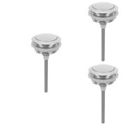 Artibetter 3 Pièces Bouton Poussoir de Chasse D'eau Wc Rond, Double | Abs, Remplacement Simple pour Réservoir de Toilettes, Usage Maison et Bureau, Précision de Rinçage