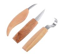 Artibetter 3 Pièces Kit de Sculpture sur Bois Ciseaux en Acier Chrome-vanadium, Poignée Ergonomique pour Couper Liège et Bois Dur, Outil de Menuisier Précis pour Travail Manuel