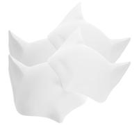 Artibetter 4 Pièces Masque de Renard en Pvc Mat, Confortable à Porter, Masque à Peindre pour Arts en t Peinture Diy, Style Mystérieux