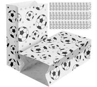 Artibetter 40 Pièces Paquet en Papier Kraft pour Bonbons Thème Football, Paquet Présents pour Fêtes de Football, Style Adorable et Attrayant, pour Garçon et Filles et Adultes Lors de Fêtes