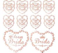 Artibetter 40pièces Tatouages Stickers Mariage Rose Or Tatouages Temporaires Mariée et Demoiselle Honneur Fête Enterrement Vie de Jeune Fille Cadeau Corps Safe et Facile à Appliquer