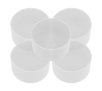 ARTIBETTER 5 Pièces Housse de Bouteille d'eau en Silicone Blanc, Couvercle de Fond Antidérapant et Isolant, Résistant à l'usure, pour Gobelet et Bouteille d'eau