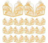 Artibetter 50 Pièces Boîtes à Chocolat Ajourées pour Mariage et Fête, | Biscuits et Chocolats, Usage Mariage ou Réception, Lot Décoratif, Papier, Couleur Or