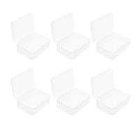 Artibetter 6 Pièces Boîte de Rangement Rectangulaire en Plastique Transparente pour Cartes à Jouer et Cartes de Visite, Petite Boîte Portable Multifonctionnelle pour Scrapbooking et Voyage