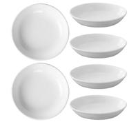 Artibetter 6 Pièces Plat Chauffe-Huile en Céramique Blanc, Pièce de | Brûleur à Cire, Assiette Ronde Simple, Usage Polyvalent, Protège le Plateau, Style Sobre