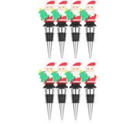 Artibetter 8 Pièces Bouchon de Vin pour Noël en Alliage de Zinc pour | Pvc, Fermeture Hermétique, Préserve le Goût, Usage Simple et Nettoyage Facile, Décor Éléments de Noël