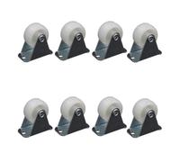 Artibetter 8 Pièces Roulettes Directionnelles en Nylon Pp Blanc 1 Pouce pour Meubles, Faciles à Installer et Stables, pour Garage et Bricolage