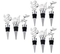 ARTIBETTER 9 Pièces Bouchon de Vin Festif en Alliage de Zinc, Étanche, | Bouteilles de Vin, Huile D’olive, Fermeture Hermétique, Conserve la Fraîcheur, Usage Bar Maison
