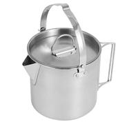 Artibetter Acier Inoxydable Bouilloire de Camping 1,2 L pour Randonnée | Finition Polie Argentée, Légère et Pratique, Usage Extérieur ou Restaurant, Format Simple à Emporter