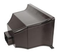 Artibetter Adaptateur de Tuyau de Gouttière Courbé en Alliage D'aluminium | Entonnoir de Drainage des Eaux Pluviales, Finition Café, Usage Jardin et Bâtiment Commercial