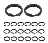 Artibetter Anneaux Ronds en Acier Noir 100pcs pour Porte-clés et Petits Pendentifs Bords Arrondis Sécurisés, Ouverture sans Soudure, pour Organisation D'hôtel