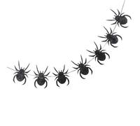 Artibetter Bannière D'halloween en Feutrine Noire Araignée Suspendue, Artisanale et Finement Travaillée pour Décoration Intérieure Festive Halloween