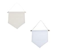 Artibetter Bannière Murale en Coton Polyester et Bois pour Badges D'garçon et Filles, Décoration Maison Unique à Accrocher, 2 Pièces, Toile Vierge à Personnaliser