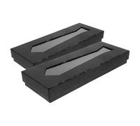 Artibetter Boîte À Cravates 2 Pièces Étui À Cravate De Voyage en Carton Robuste Coffret Cadeau Cravates Homme pour Rangement Et Emballage Cadeau 9.06X3.35X1.26in