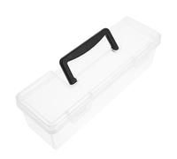 Artibetter Boîte à Outils Organisateur de Boîte à Outils en PP Noir, Étui de Transport Transparent Grosse Capacité, Compact et Portable, pour Papeterie et Washi Tape, Maison et Réparation