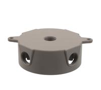 Artibetter Boîte de sortie métallique pour douille électrique, boîte de jonction ronde étanche, 5 trous de 1/2 pouce, support de douille pour montage au plafond ou au mur.