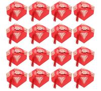 Artibetter Boîtes à Souvenirs de Mariage Chinois 20pcs Motif Ajouré en Papier Polyester Style Traditionnel pour Emballage de Bonbons et Occasions Festives