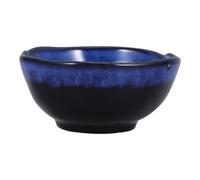 Artibetter Bol décoratif en céramique : Bol à clés en faïence émaillée bleue de 13,5 cm - Petit plat à bijoux, bonbons, fruits ou salade en porcelaine pour la décoration de la maison (entrée,
