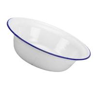 Artibetter Bol Plat Rond Classique Mélangeur Grosse Capacité en Émail Blanc Vintage Multifonctionnel pour Cuisson Sûre pour Four et Service Cuisine