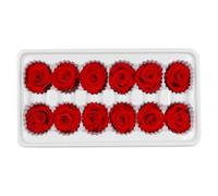Artibetter Bouquet De 12 Fleurs Immortelles Roses ConservéEs 3.50X3.50X3.50Cm DéCoration De Mariage Cadeau Fleur ÉTernelle Accessoire PréSent pour FêTe Et Anniversaire